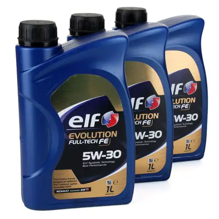 3L 3 Liter elf Evolution Full-Tech FE 5W-30 Motor&ouml;l &Ouml;l RENAULT RN0720 MB 226.51