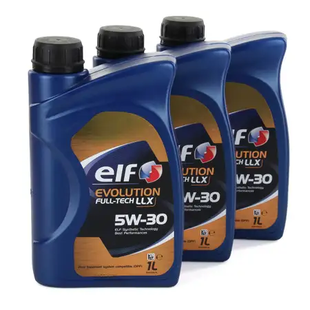 3L 3 Liter elf Evolution Full-Tech LLX 5W-30 Motor&ouml;l &Ouml;l VW 504/507.00 MB 229.51