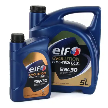 6L 6 Liter elf Evolution Full-Tech LLX 5W-30 Motor&ouml;l &Ouml;l VW 504/507.00 MB 229.51