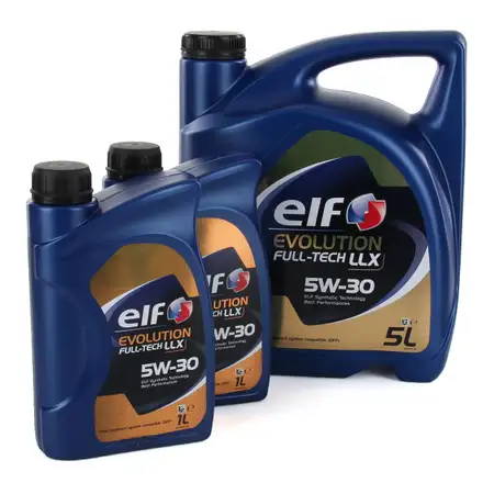 7L 7 Liter elf Evolution Full-Tech LLX 5W-30 Motor&ouml;l &Ouml;l VW 504/507.00 MB 229.51