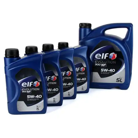 9L 9 Liter elf Evolution 900 NF 5W-40 Motor&ouml;l VW 502.00/505.00 MERCEDES 229.3