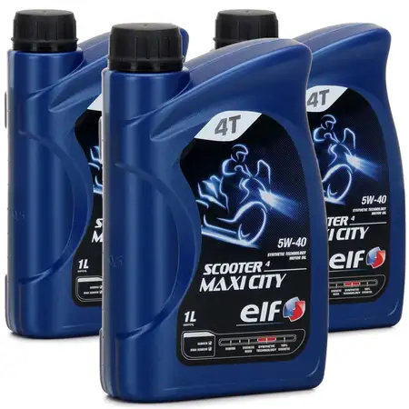 3L 3 Liter ELF Motor&ouml;l &Ouml;L 4T 4-TAKT SCOOTER 4 MAXI CITY 5W-40 5W40 API SL