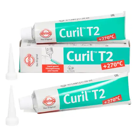 2x 70ml ELRING 471.081 CURIL T2 Dichtstoff Dichtmasse Motor Getriebe plastisch gr&uuml;n