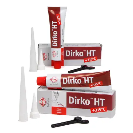 2x 70ml ELRING 705.708 DIRKO-HT ROT Spezial Silikon Dichtmasse Dichtungsmasse