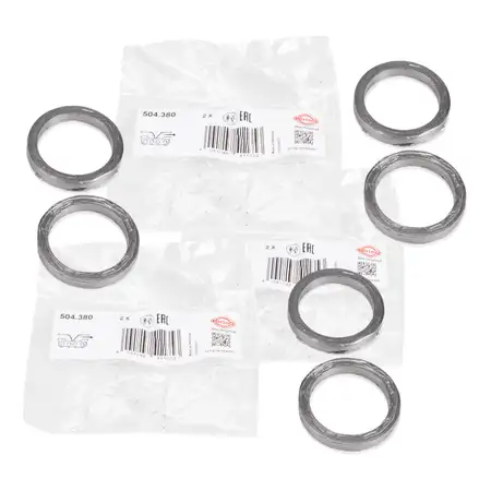 6x ELRING Dichtring Abgaskr&uuml;mmer BMW E81-88 E90-93 E60 E61 X1 X3 X5 N52 N53 18407530606