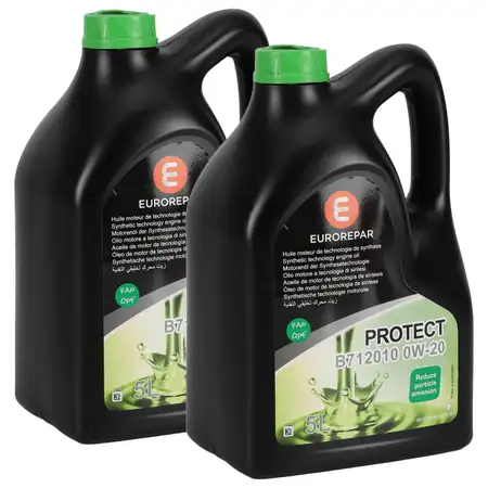 10L 10 Liter EUROREPAR PROTECT 0W-20 Motor&ouml;l &Ouml;l CITROEN PEUGEOT PSA B71 2010