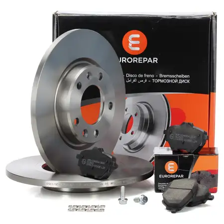 EUROREPAR Bremsscheiben + Bel&auml;ge PSA Berlingo 308 III Partner Rifter OPEL Astra L hinten