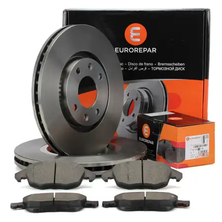 EUROREPAR Bremsscheiben + Bremsbel&auml;ge CITROEN Berlingo C4 II PEUGEOT 5008 Partner vorne