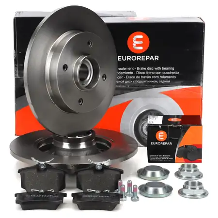 EUROREPAR Bremsscheiben + Radlager + Bremsbel&auml;ge PEUGEOT 2008 I ab ORGA 15050 hinten