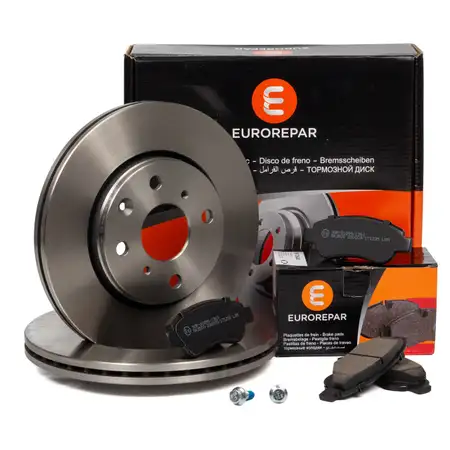 EUROREPAR Bremsscheiben + Bbel&auml;ge CITROEN C1 I II EUGEOT 107 108 TOYOTA Aygo B1 B4 vorne