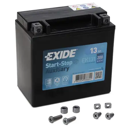 EXIDE EK131 Start-Stop Auxiliary AGM St&uuml;tzbatterie 12V 13Ah f&uuml;r AUDI BMW MERCEDES PORSCHE