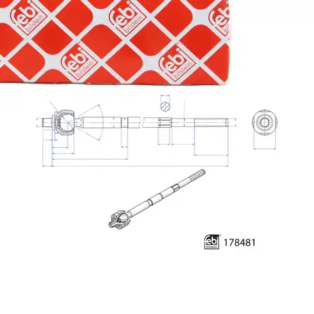 FEBI 178481 Spurstange Axialgelenk Gelenkstange FORD Ecosport Vorderachse 2180383