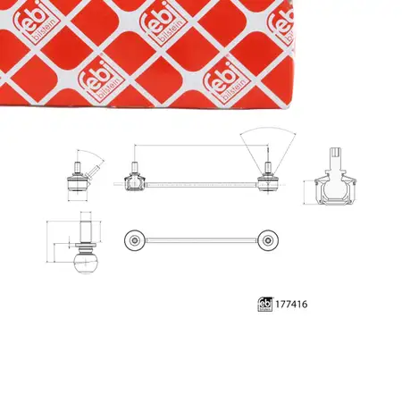 FEBI 177416 Koppelstange Stabilisator BMW i3 I01 Vorderachse links 31306862857