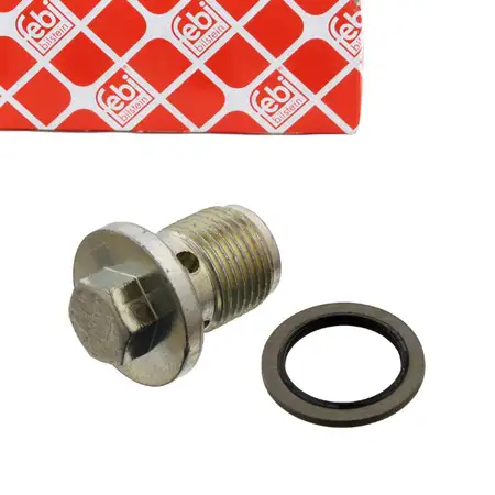 FEBI 48882 &Ouml;lablassschraube + Dichtring ALFA ROMEO CHRYLER FIAT JEEP LANCIA OPEL SAAB