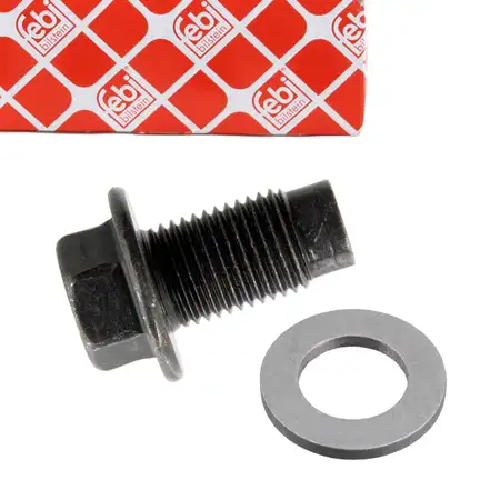 FEBI 172445 &Ouml;lablassschraube M12x1,25 + Dichtring CITROEN C1 PEUGEOT 107 108 1.0 6822.ER