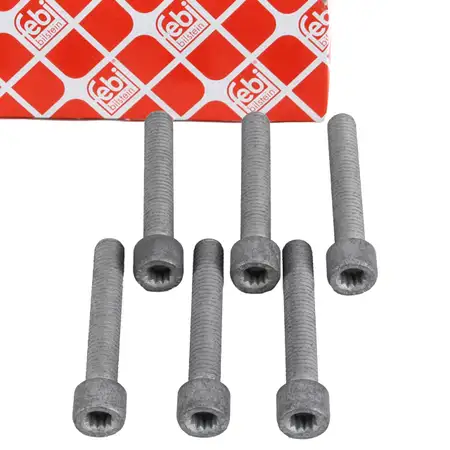 6x FEBI 03004 Schraube Gelenkwellenflansch Antriebswelle f&uuml;r AUDI PORSCHE SEAT VW