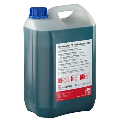 5L FEBI 22268 K&uuml;hlerfrostschutz G11 BLAU f&uuml;r AUDI BMW MINI MERCEDES OPEL SMART VW