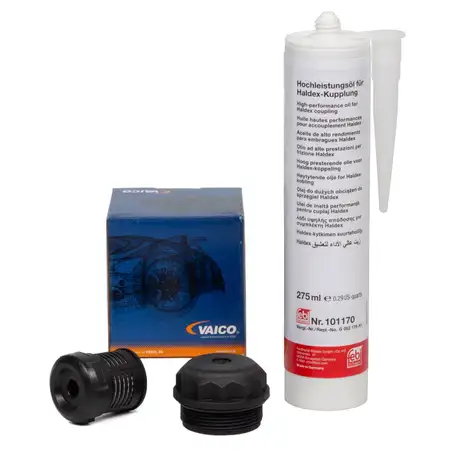 FEBI 101170 Haldex&ouml;l + VAICO &Ouml;lfilter Haldex Kupplung VW Golf 4 AUDI A3 8L