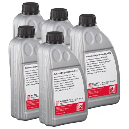 5L 5 Liter FEBI 08971 ATF Automatikgetriebe&ouml;l ROT f&uuml;r BMW FORD MERCEDES OPEL VOLVO