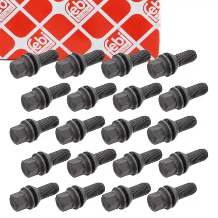 20x FEBI 36293 Radschraube M14x1,5mm RENAULT Laguna 3 Espace 4 Latitude 8200473363