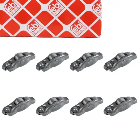 8x FEBI 34601 Kipphebel Schlepphebel AUDI A8 (4H D4) 6.3 W12 500 PS 07P109417A