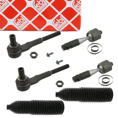 2x FEBI 49039 Spurstange + Spurstangenkopf + Lenkmanschette AUDI A4 B6 B7 SEAT Exeo vorne