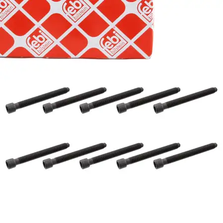 10x FEBI 18146 Zylinderkopfschraube f&uuml;r VW PASSAT B5 AUDI A4 B5 A6 C4 C5 1.8 / T