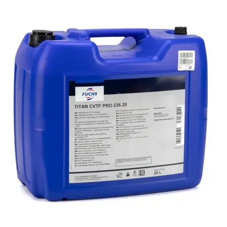 20L FUCHS TITAN CVTF PRO MB 236.20 Automatikgetriebe&ouml;l Ford WSS-M2C928-A