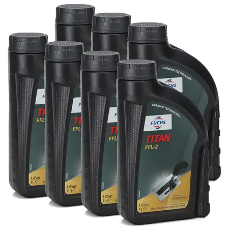 7L 7 Liter FUCHS TITAN FFL-2 Getriebe&ouml;l Doppelkupplungsgetriebe 6-&amp;7-Gang DSG