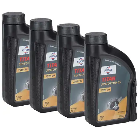 4L 4 Liter FUCHS TITAN SINTOPOID LS 75W-90 Getriebe&ouml;l Achsgetriebe&ouml;l API GL-4 GL-5