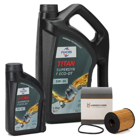 6L FUCHS TITAN SuperSyn F Eco-DT 5W30 Motor&ouml;l &Ouml;l + HIRSCHER &Ouml;lfilter 1717510