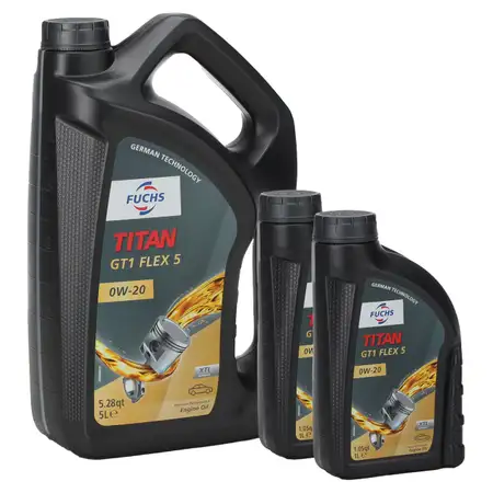 7L 7 Liter FUCHS TITAN GT1 FLEX 5 0W-20 0W20 Motor&ouml;l &Ouml;l BMW LL-17 FE+ MB 229.71