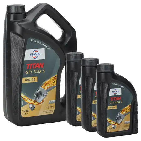 8L 8 Liter FUCHS TITAN GT1 FLEX 5 0W-20 0W20 Motor&ouml;l &Ouml;l BMW LL-17 FE+ MB 229.71