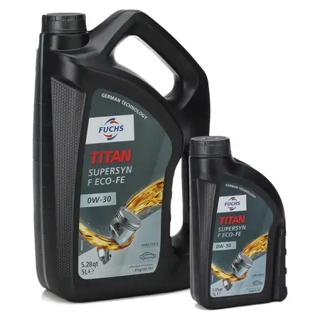 6L 6 Liter FUCHS TITAN SUPERSYN F ECO-FE 0W-30 0W30 Motor&ouml;l &Ouml;l FORD WSS-M2C950-A