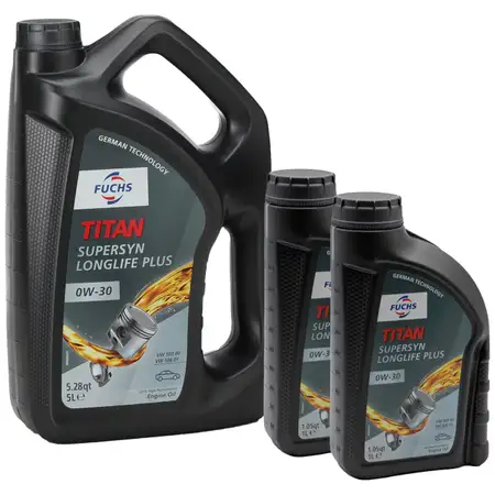 7L 7 Liter FUCHS TITAN SUPERSYN LONGLIFE PLUS 0W-30 Motor&ouml;l VW 503.00 506.00/01