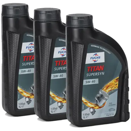 3L FUCHS TITAN SUPERSYN 5W-40 Motor&ouml;l &Ouml;l MB 229.3 VW 502/505.00 RN0700 RN0710