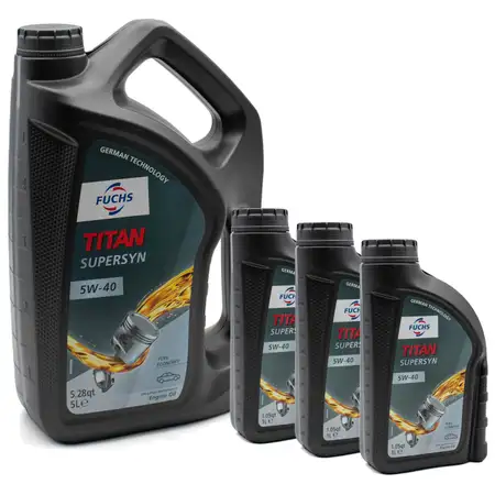 8L FUCHS TITAN SUPERSYN 5W-40 Motor&ouml;l &Ouml;l MB 229.3 VW 502/505.00 RN0700 RN0710