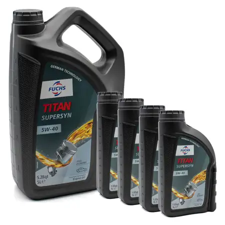 9L FUCHS TITAN SUPERSYN 5W-40 Motor&ouml;l &Ouml;l MB 229.3 VW 502/505.00 RN0700 RN0710