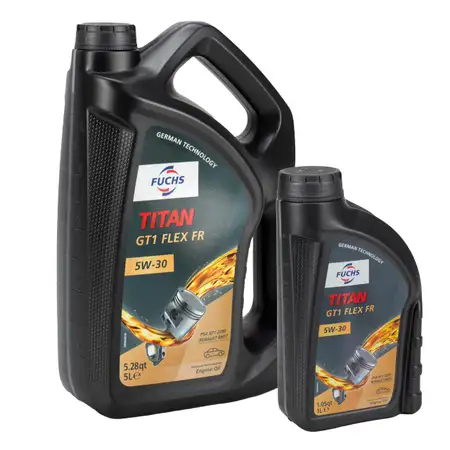 6L 6 Liter FUCHS TITAN GT1 FLEX FR 5W-30 Motor&ouml;l MB 229.51/52 PSA B71 2290 RENAULT RN17