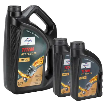 7L 7 Liter FUCHS TITAN GT1 FLEX FR 5W-30 Motor&ouml;l MB 229.51/52 PSA B71 2290 RENAULT RN17