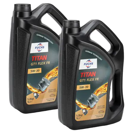 10L 10 Liter FUCHS TITAN GT1 FLEX FR 5W-30 Motor&ouml;l MB 229.51/52 PSA B71 2290 RENAULT RN17