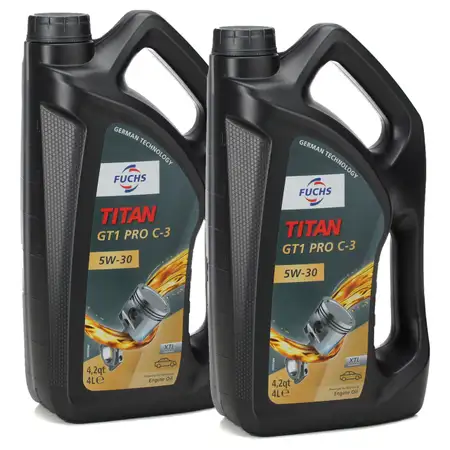 8L 8 Liter FUCHS MOTOR&Ouml;L TITAN GT1 Pro C-3 5W30 BMW LL04 VW 504/507.00 MB 229.51