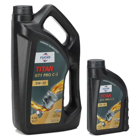 5L 5 Liter FUCHS MOTOR&Ouml;L TITAN GT1 Pro C-3 5W30 BMW LL04 VW 504/507.00 MB 229.51