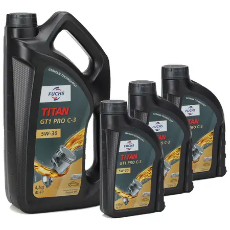 7L 7 Liter FUCHS MOTOR&Ouml;L TITAN GT1 Pro C-3 5W30 BMW LL04 VW 504/507.00 MB 229.51