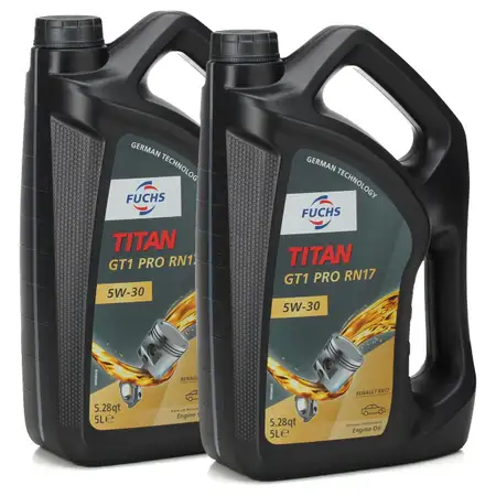 10L 10Liter FUCHS Motor&ouml;l &Ouml;l TITAN GT1 PRO RN17 5W-30 5W30 Renault RN0700 RN0710