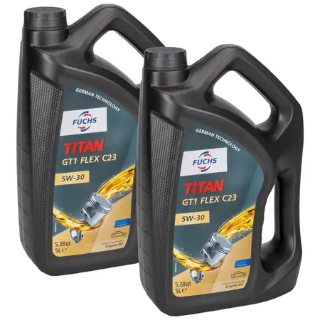 10L 10 Liter FUCHS TITAN GT1 FLEX C23 5W-30 Motor&ouml;l BMW LL04 MB 229.31/51/52 VW 505.00/01