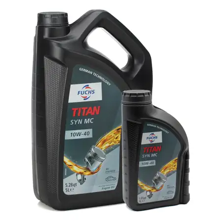 6L 6 Liter FUCHS TITAN SYN MC 10W40 Motor&ouml;l ACEA A3/B4 MB 229.3 VW 501.01 505.00