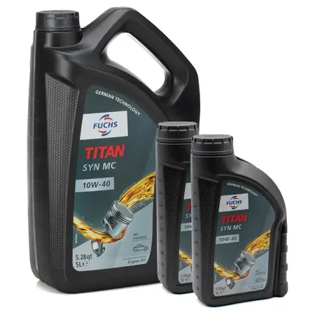 7L 7 Liter FUCHS TITAN SYN MC 10W40 Motor&ouml;l ACEA A3/B4 MB 229.3 VW 501.01 505.00