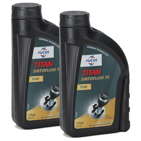 2L 2 Liter FUCHS TITAN SINTOFLUID FE 75W Getriebe&ouml;l Schaltgetriebe&ouml;l API GL-4