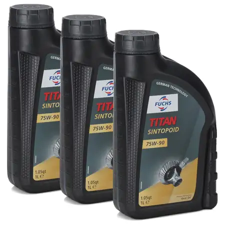 3L 3 Liter FUCHS TITAN SINTOPOID 75W-90 75W90 Getriebe&ouml;l Achsgetriebe&ouml;l API GL-5